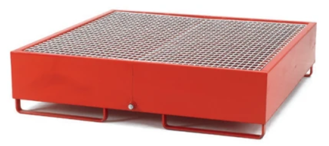 Steel Drum Spill Pallet | 407L Heavy-Duty Drum Sump