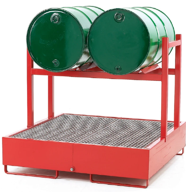 Steel Drum Spill Pallet | 407L Heavy-Duty Drum Sump