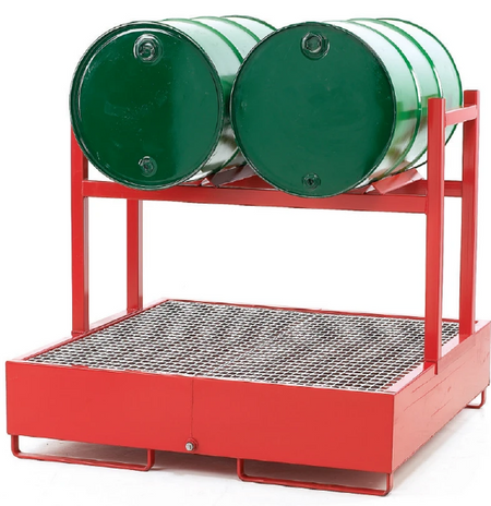 Steel Drum Spill Pallet | 407L Heavy-Duty Drum Sump