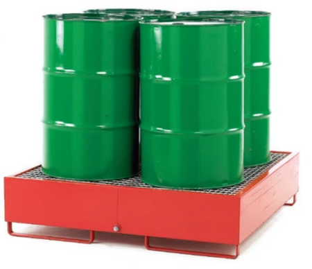 Steel Drum Spill Pallet | 407L Heavy-Duty Drum Sump