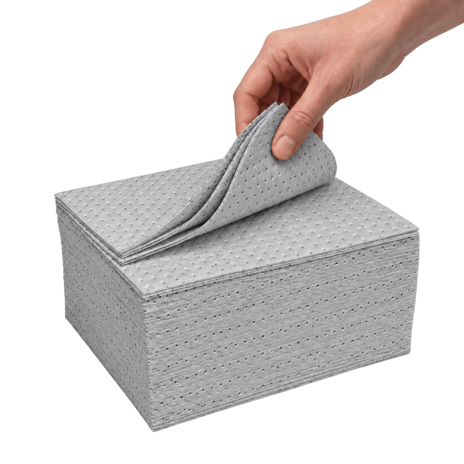 HUG Oil Only Heavyweight Absorbent Pads - Pack of 50 | Industrial Oil Spill Pads
