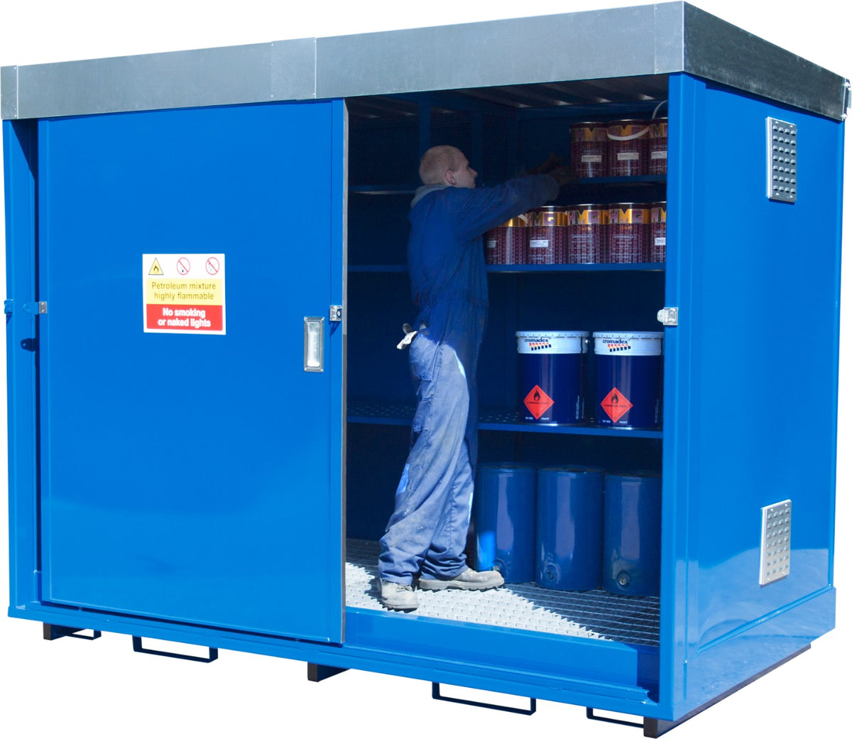 External Petroleum Store for 80 x 25 Litre Drums