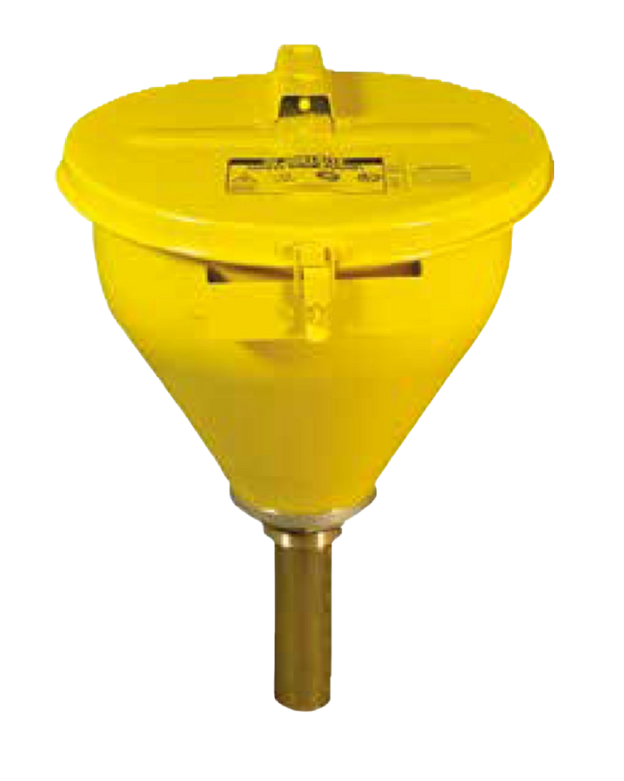 Safety Funnel with Self-closing Cover and 6 inch Flame Arrester