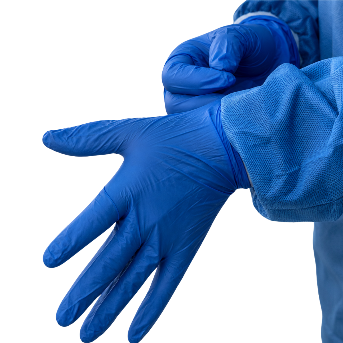 Blue Powder-Free Nitrile Disposable Gloves
