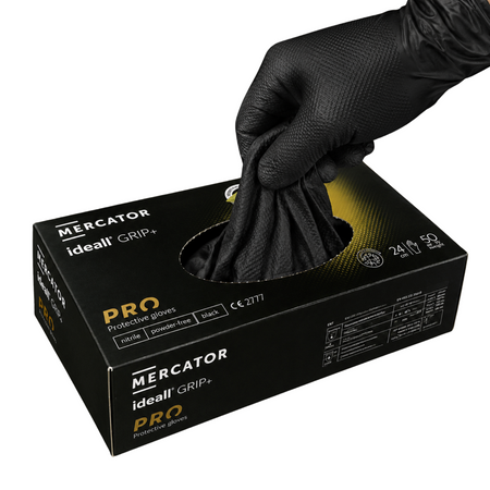 Black Ideal Grip Gloves | Lightweight Nitrile Coated Work Gloves