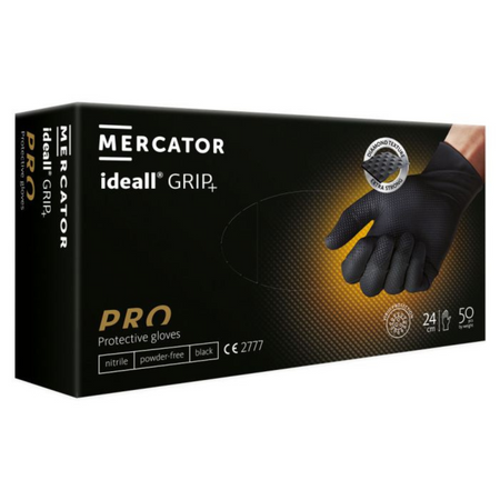 Black Ideal Grip Gloves | Lightweight Nitrile Coated Work Gloves