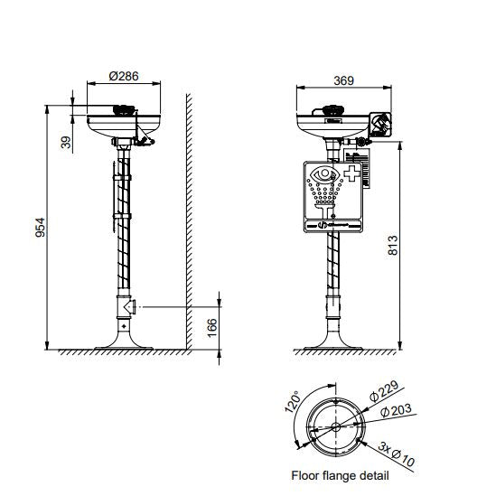 Pedestal Mounted Eye Wash Station
