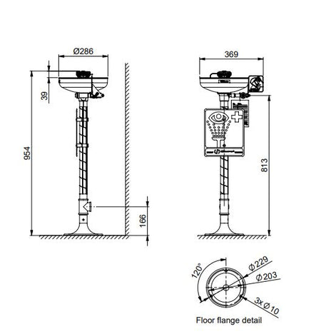 Pedestal Mounted Eye Wash Station