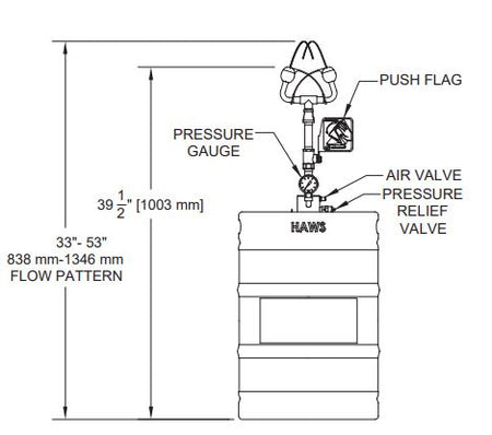 56 Litre Pressurised Portable Emergency Safety Shower