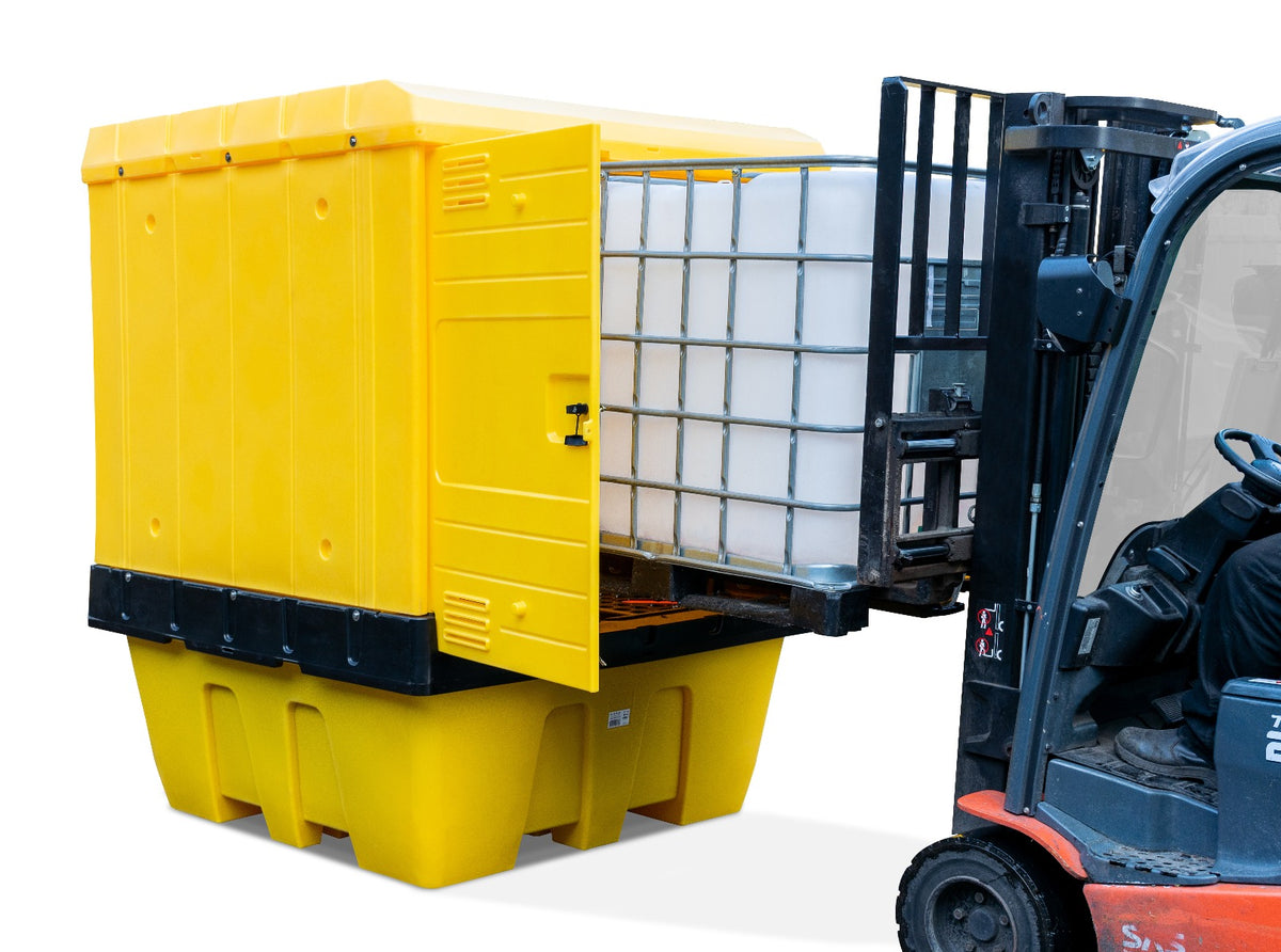 All Weather Double IBC Bunded Cover | Covered Spill Pallet for 1 x 1000L IBC