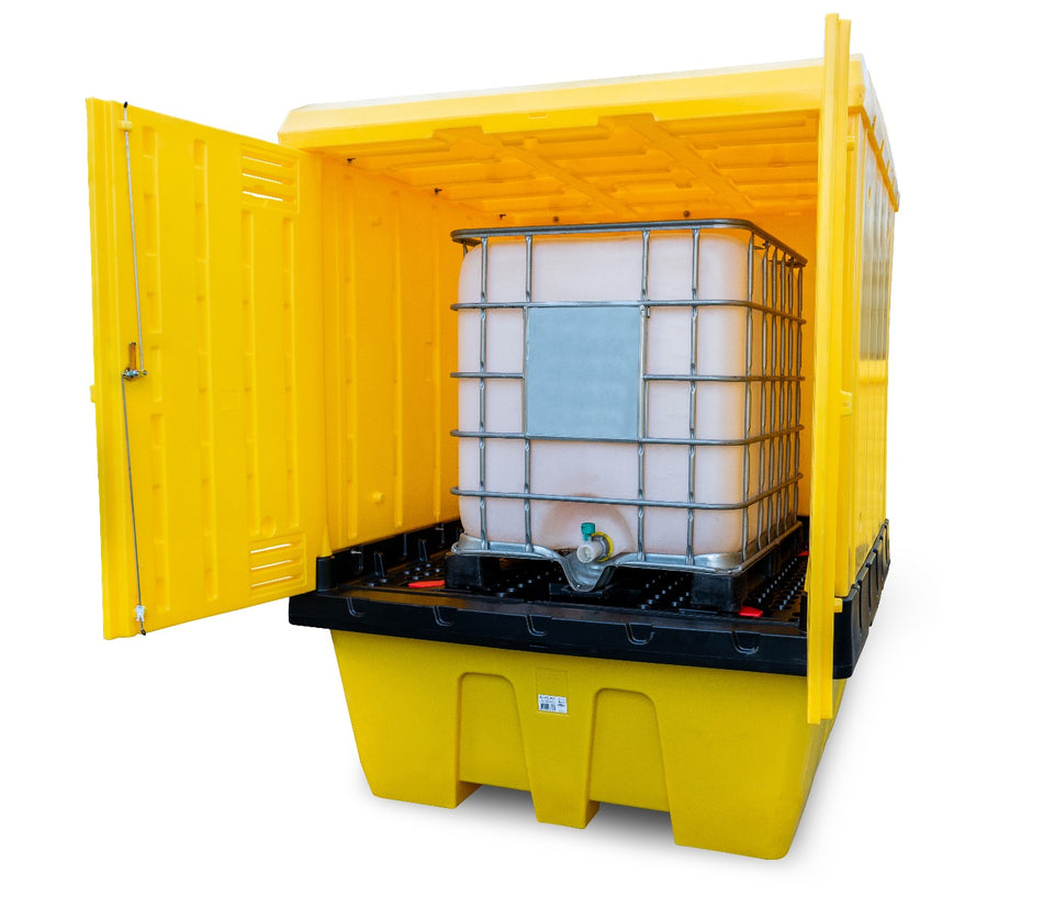 All Weather Double IBC Bunded Cover | Covered Spill Pallet for 1 x 1000L IBC