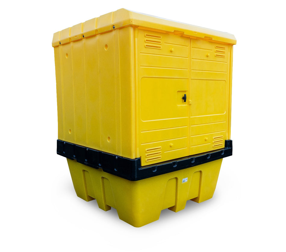All Weather Double IBC Bunded Cover | Covered Spill Pallet for 1 x 1000L IBC