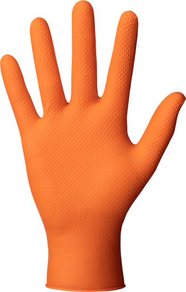 Orange Ideall Tiger Grip Nitrile Work Gloves