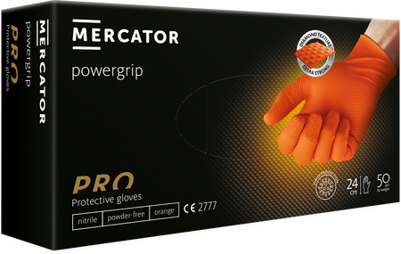 Orange Ideall Tiger Grip Nitrile Work Gloves