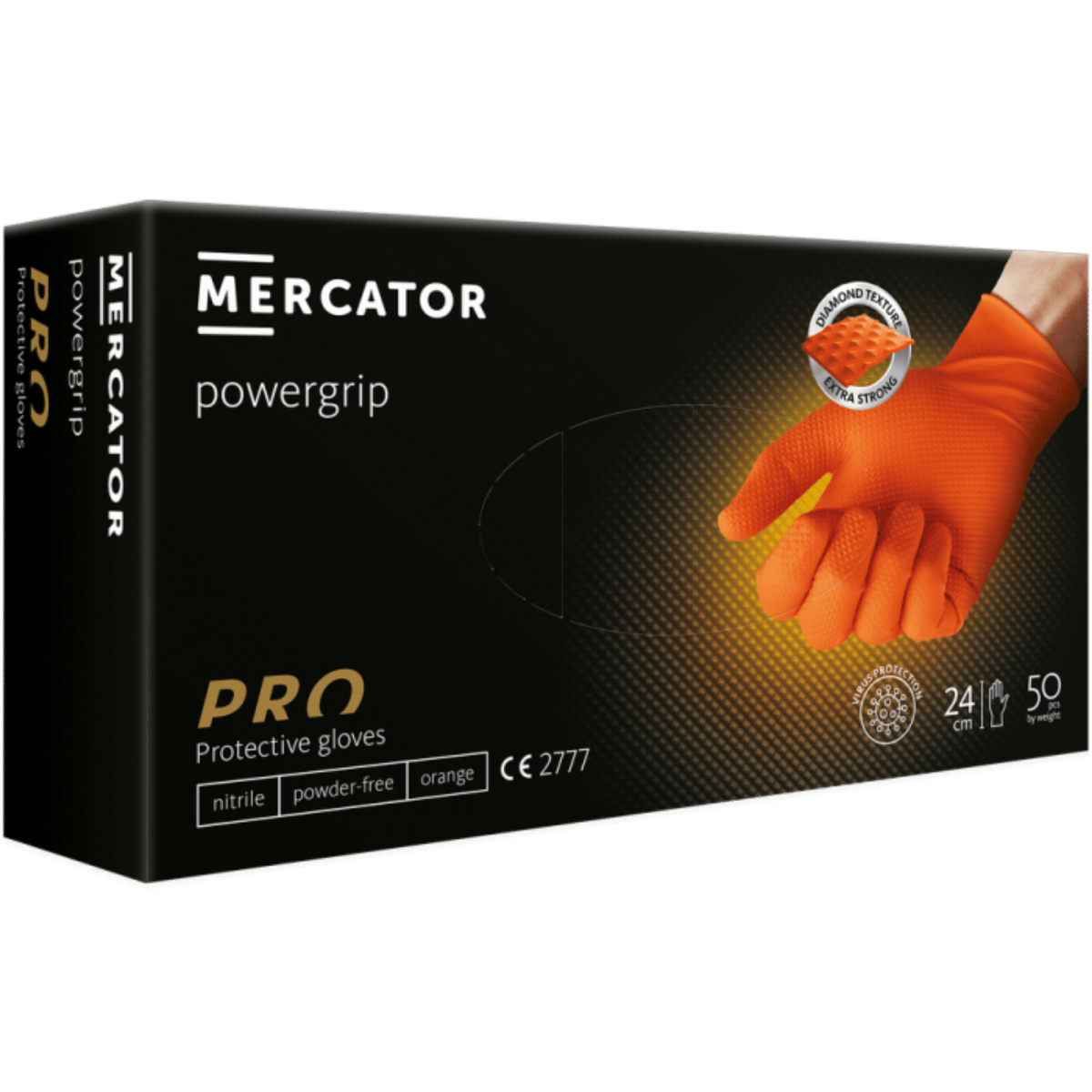 Orange Ideall Tiger Grip Nitrile Work Gloves