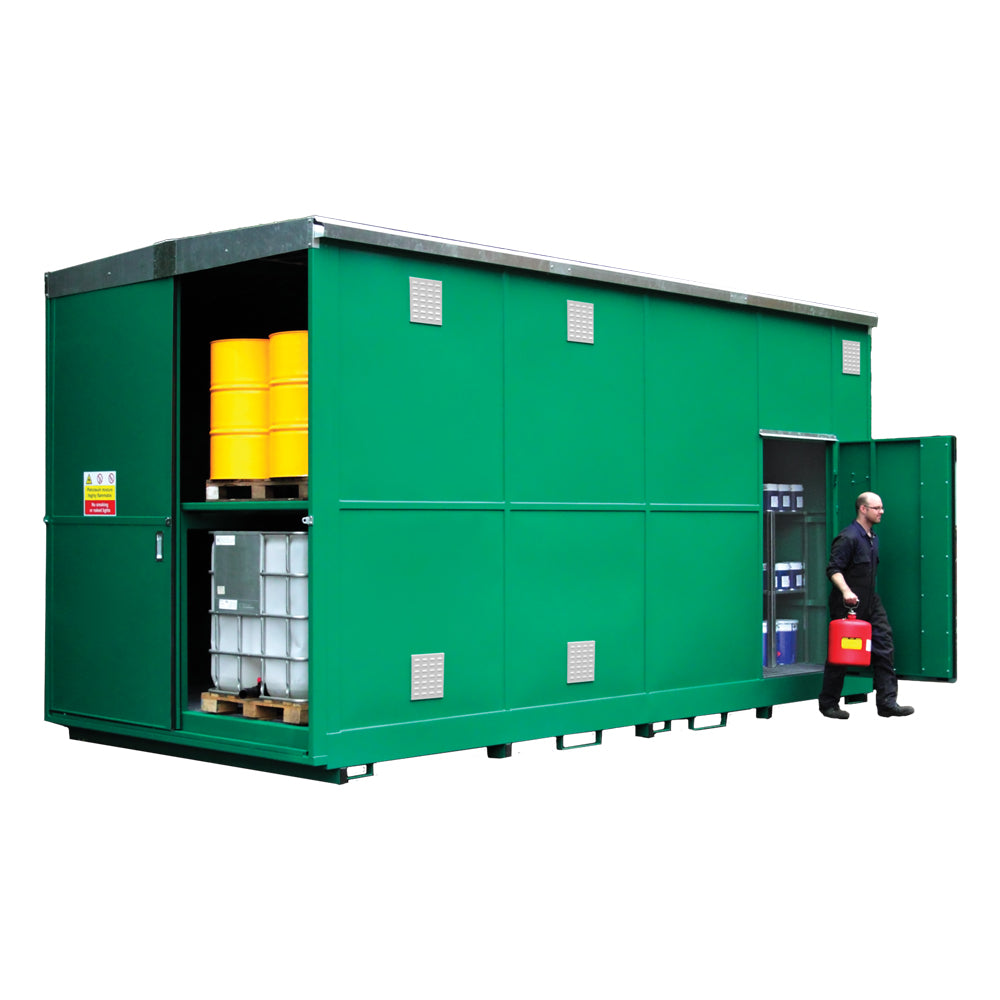 Multi-Purpose Bunded Unit for 16 Drums/ 4 IBC's