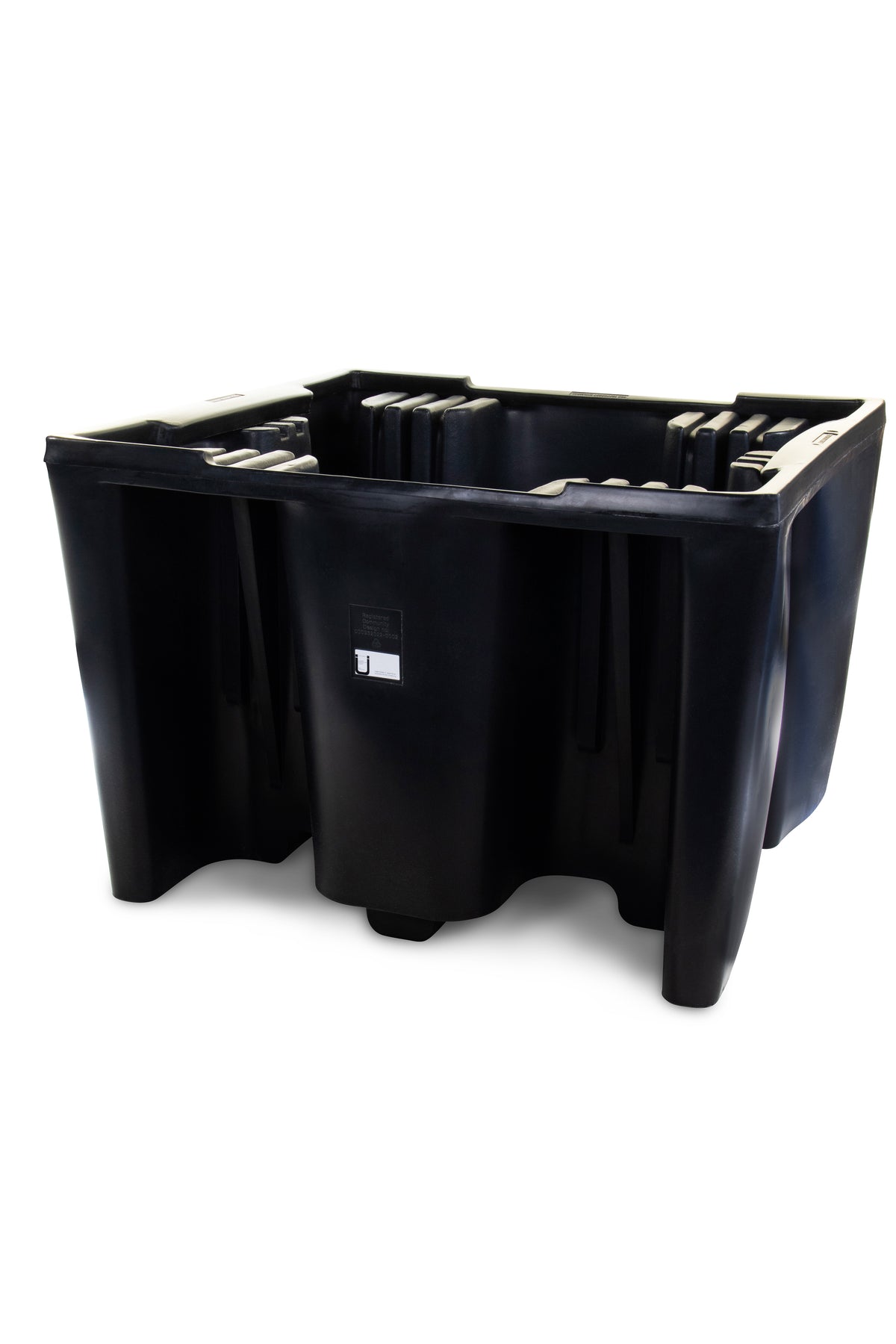 Black Single IBC Bunded Pallet | 1000L IBC Spill Containment Pallet