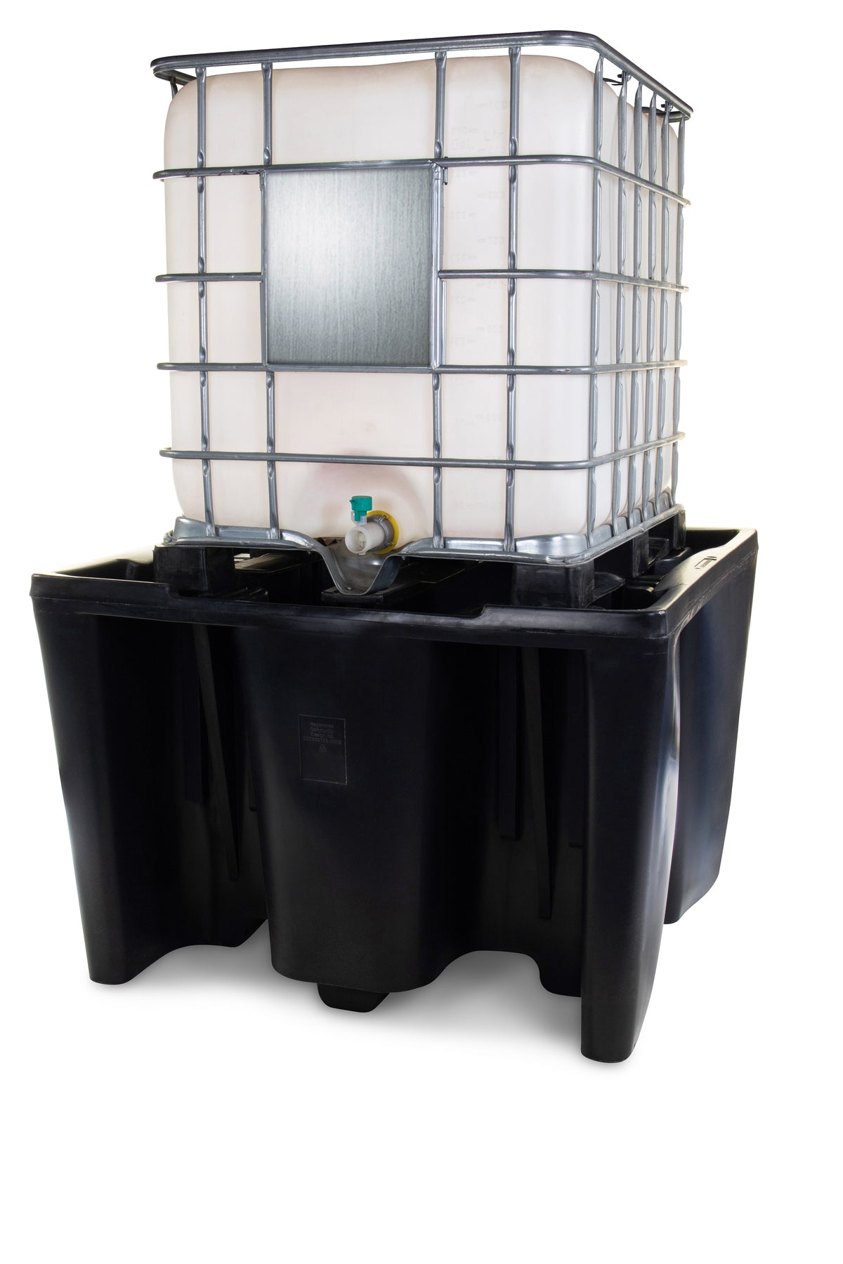Black Single IBC Bunded Pallet | 1000L IBC Spill Containment Pallet