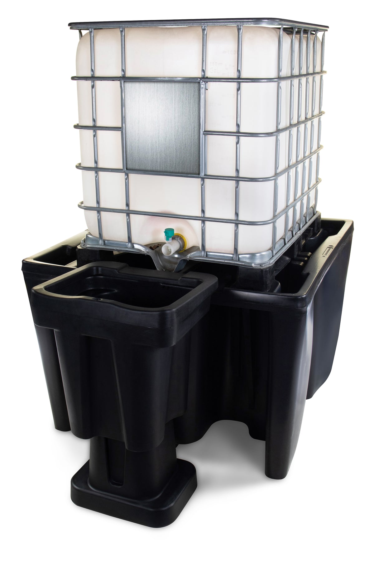Black Single IBC Bunded Pallet | 1000L IBC Spill Containment Pallet