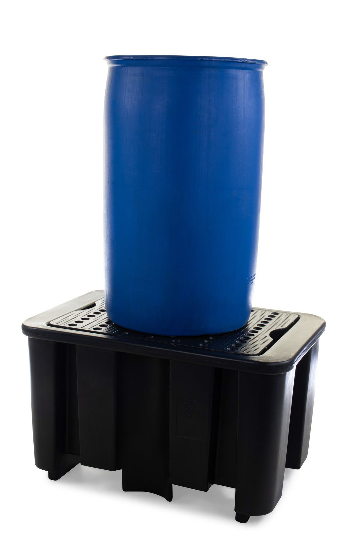 Black Bunded Spill Pallet for 1 x 205L Drum | Polyethylene Drum Spill Containment
