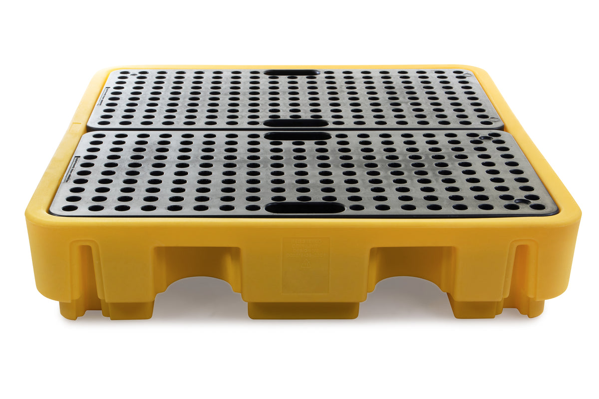 4 Drum Bunded Spill Pallet | 250L Spill Containment for 205L Drums
