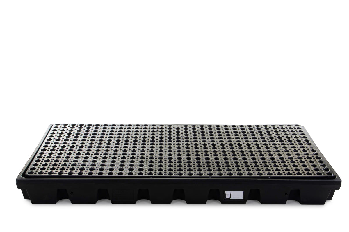 Black Polyethylene Workfloor for 2 x 205L Drums | Low Profile Drum Dispensing Workfloor