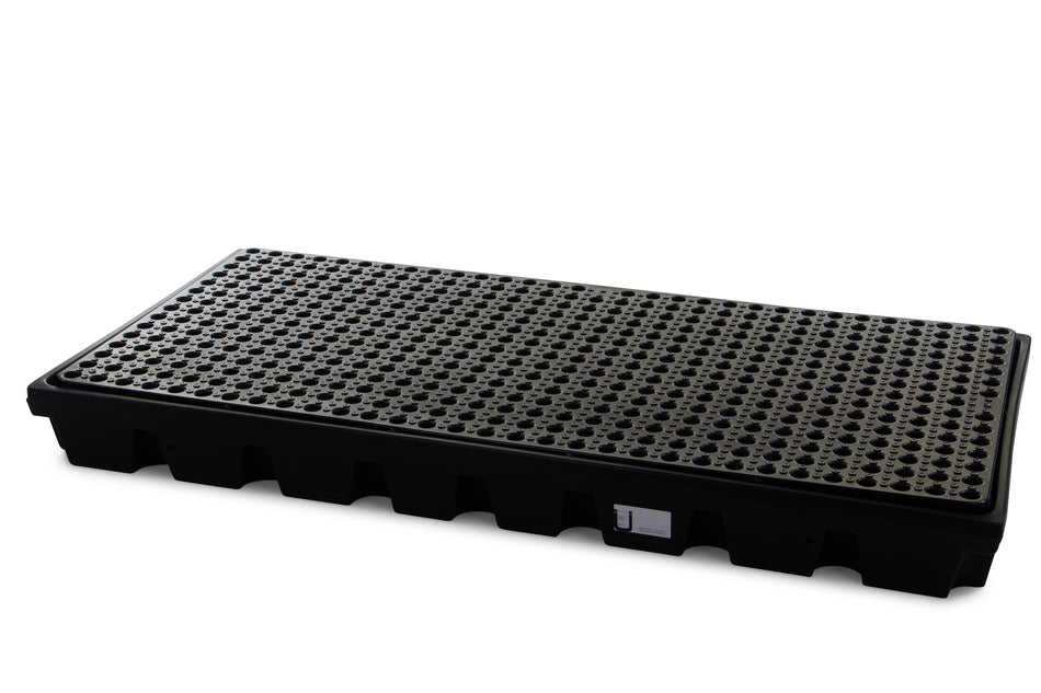 Black Polyethylene Workfloor for 2 x 205L Drums | Low Profile Drum Dispensing Workfloor