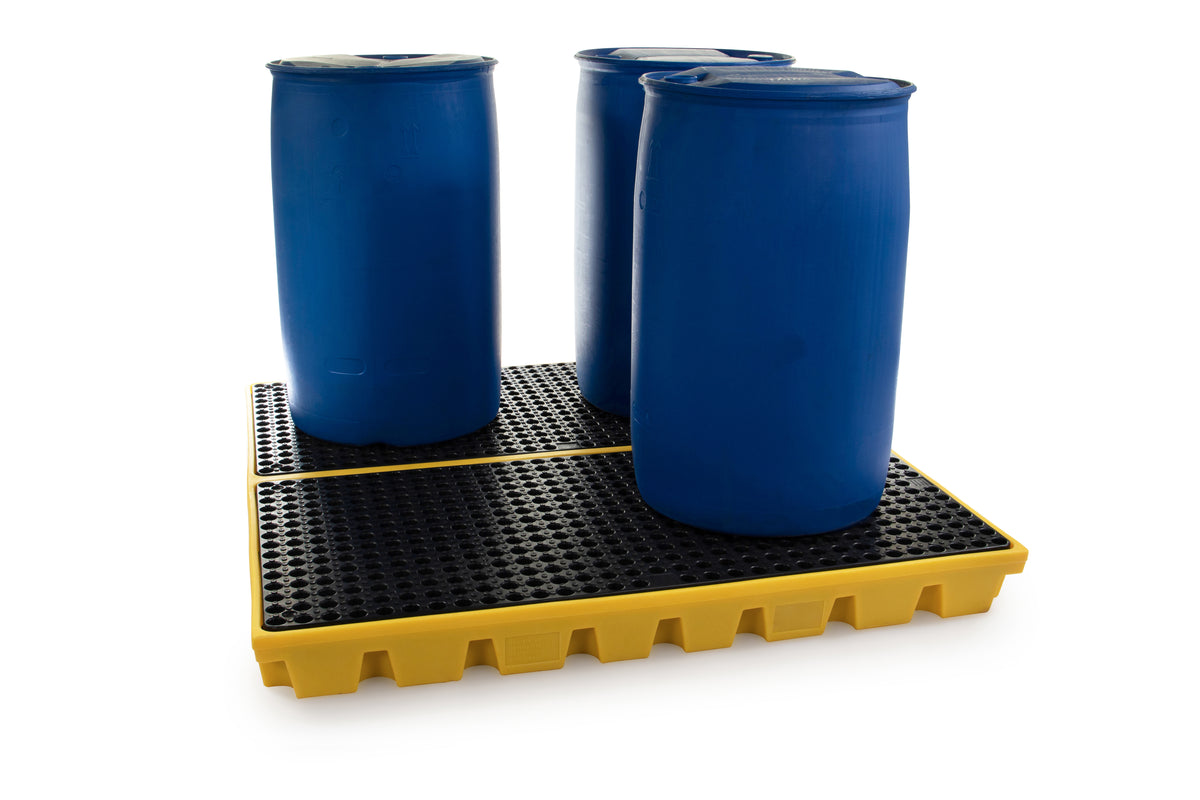 Polyethylene Workfloor for 4 x 205L Drums | Low Profile Drum Dispensing Workfloor
