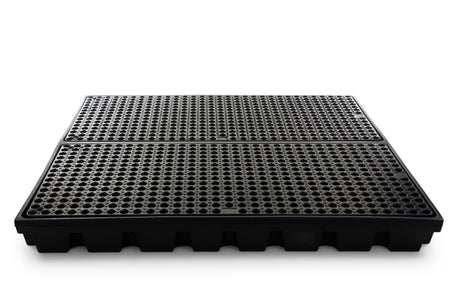 Black Polyethylene Workfloor for 4 x 205L Drums | Low Profile Drum Dispensing Workfloor