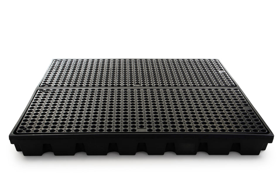 Black Polyethylene Workfloor for 4 x 205L Drums | Low Profile Drum Dispensing Workfloor