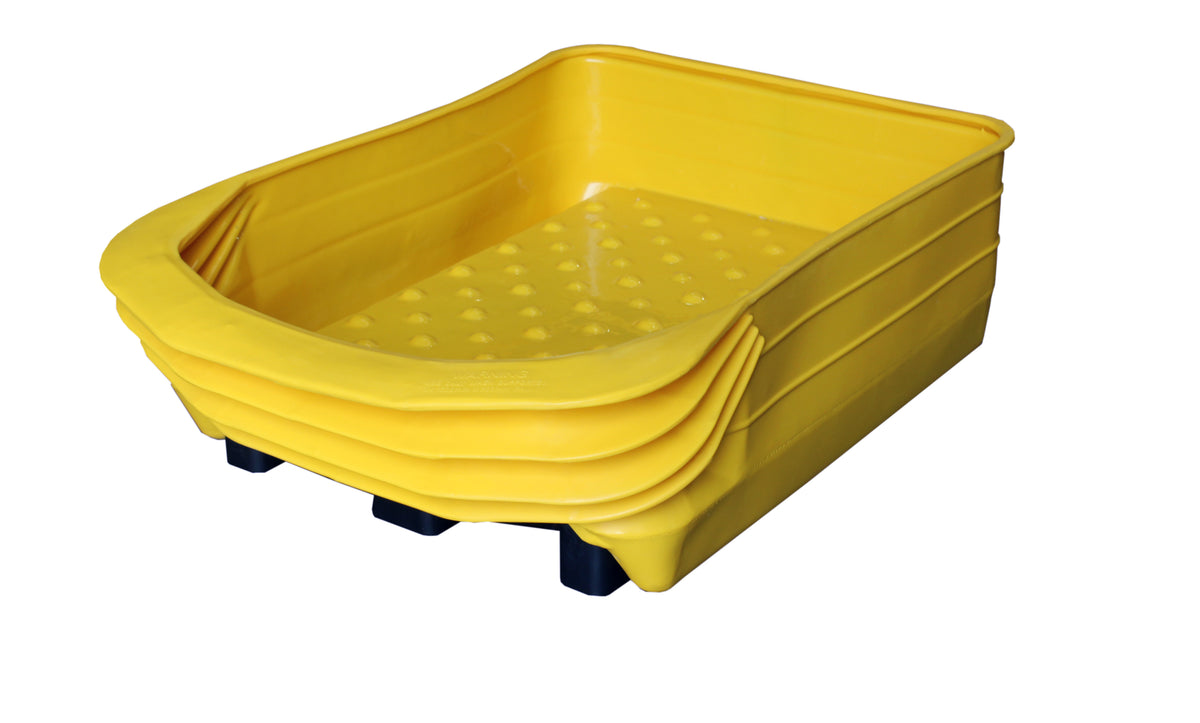 2 Drum Spill Pallet Converter | Polyethylene Spill Containment for Euro Pallets
