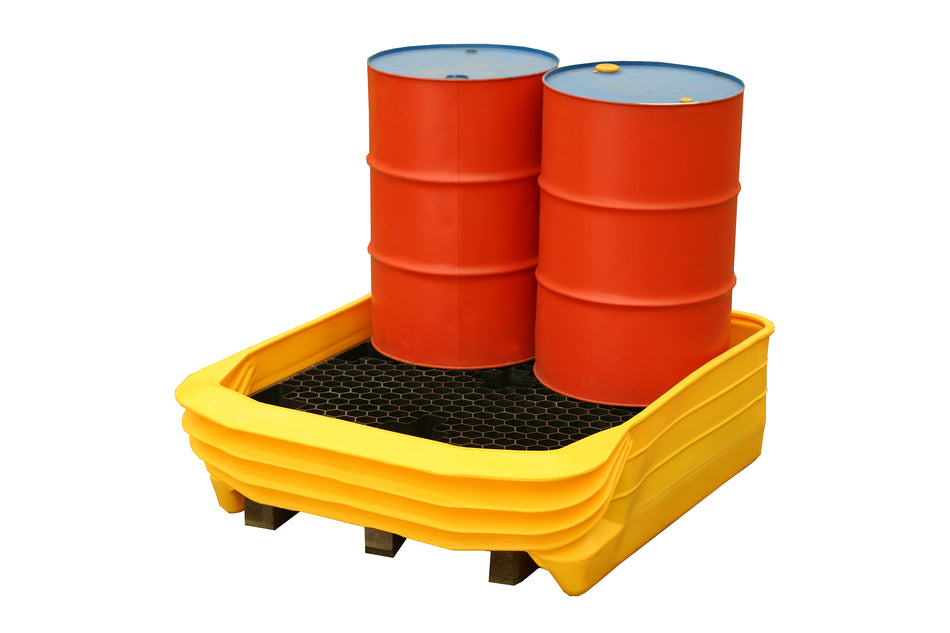 4 Drum Spill Pallet Converter | Polyethylene Spill Containment for Euro Pallets