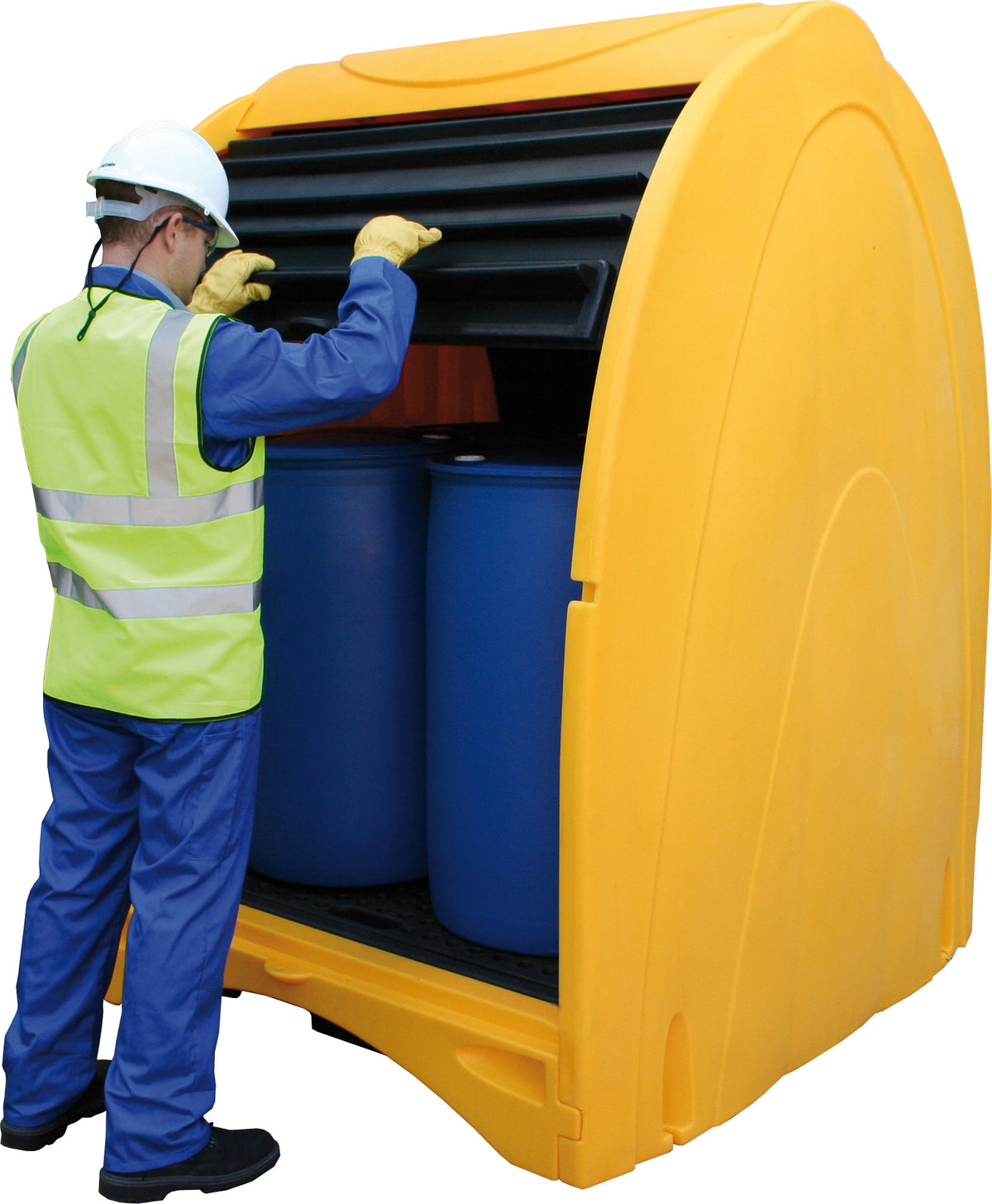 4 Drum Spill Pallet with Hard Cover | Outdoor Bunded Drum Store