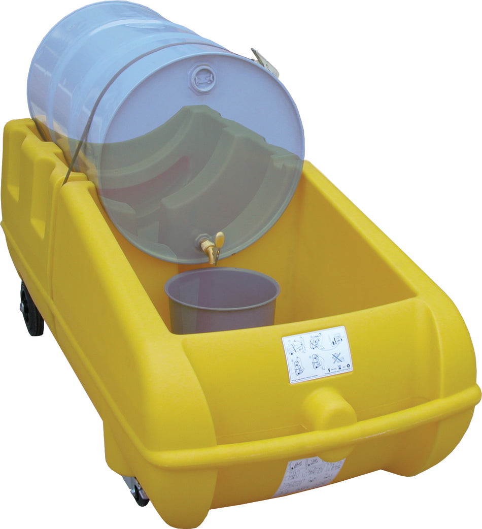 Polyethylene Drum Transporter & Dispenser | Mobile Drum Bund & Dispensing Unit
