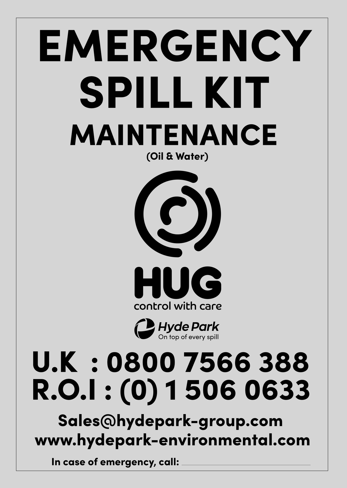 Spill Kit Station Sign - Maintenance