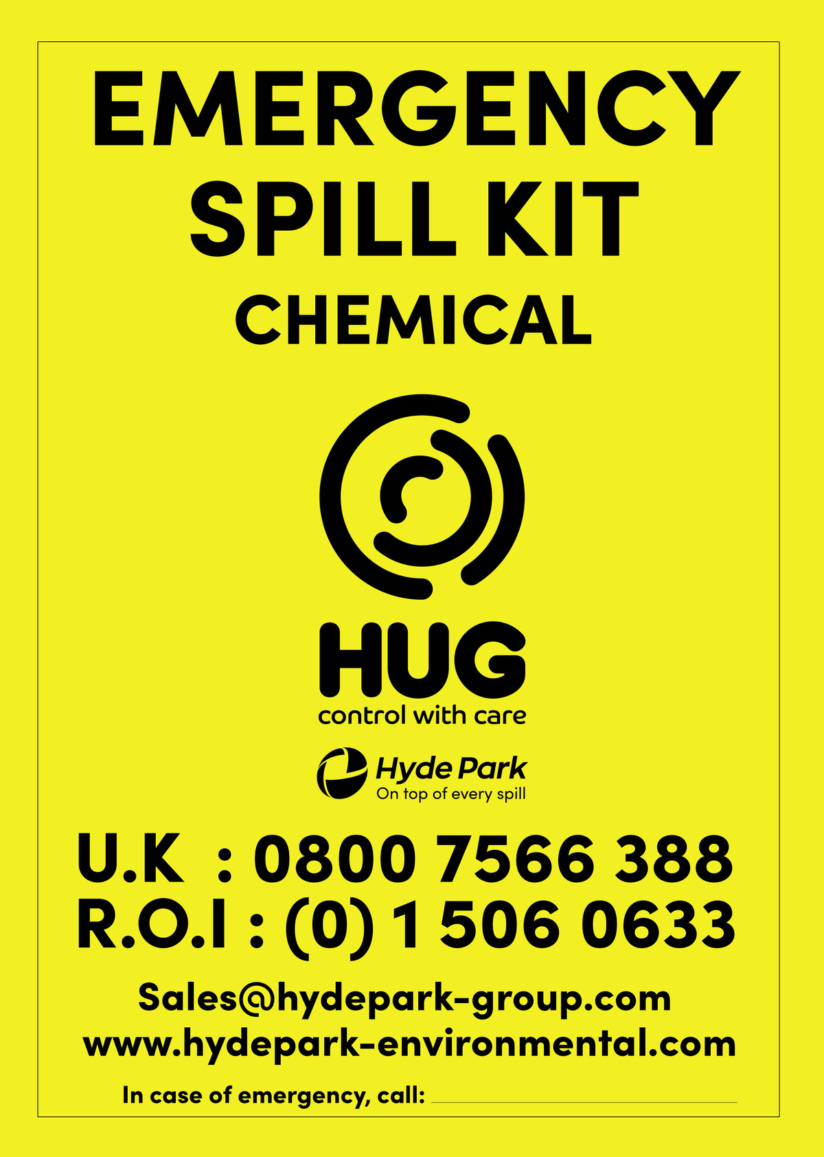 Chemical Spill Kit Station Sign A4