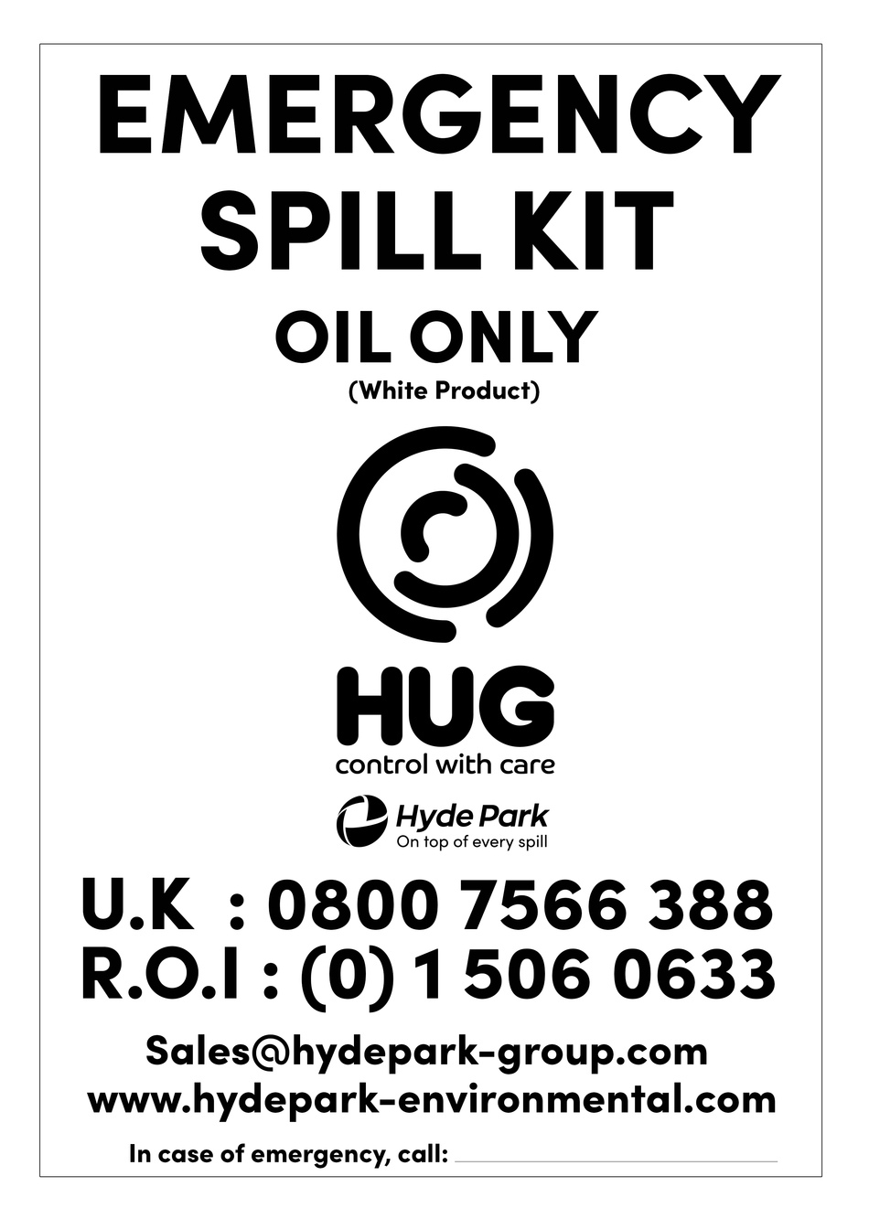 Spill Kit Station Sign - Oil Only