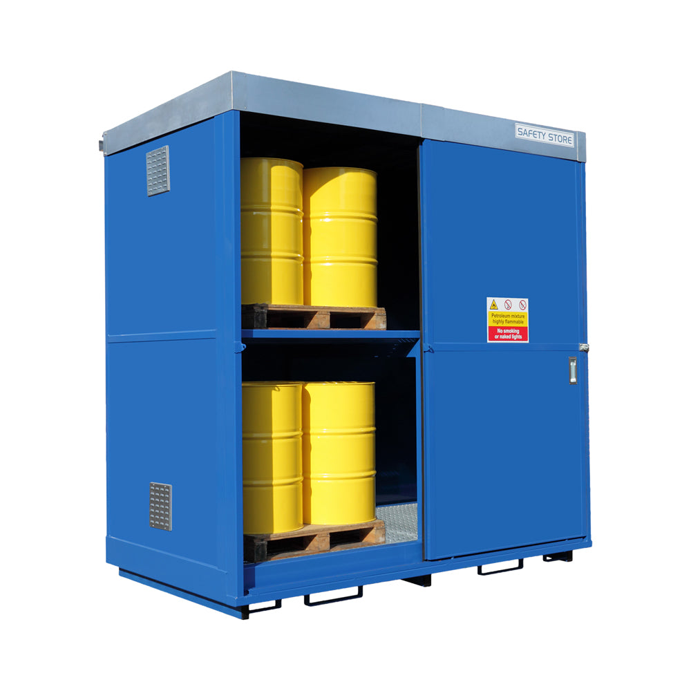 Dual Purpose Storage Unit for 16 Drums/ 4 IBC's