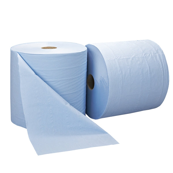 2 Ply Jumbo Blue Roll Twin Pack