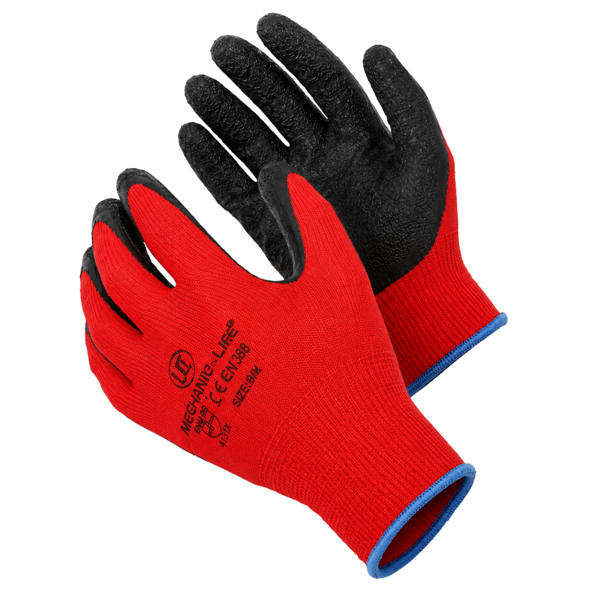 Red Ace Latex Palm-Coated Work Gloves