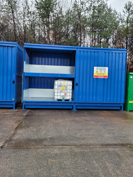 8 IBC Dual Purpose Bunded Storage Unit | Secure Chemical & IBC Storage Building