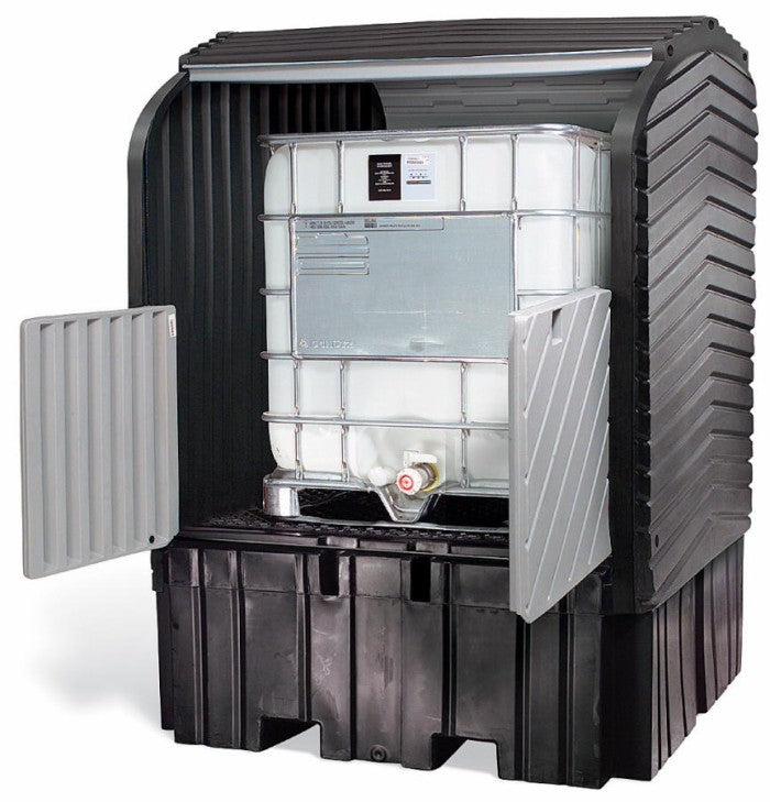 Single IBC Bunded Pallet Hard Cover | 1363L Covered IBC Bund