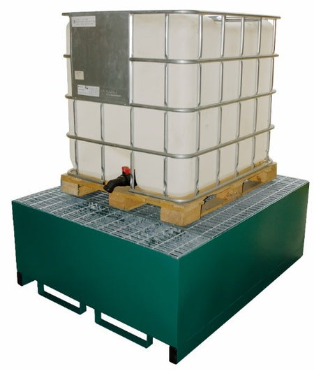 1 IBC Bund Pallet | 1100L Steel IBC Spill Containment Bund