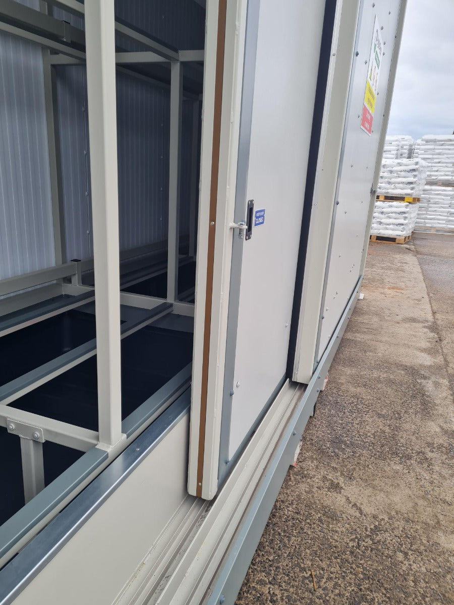 Fire Rated Dual Purpose Storage Unit - 16 Drum 4 IBC's