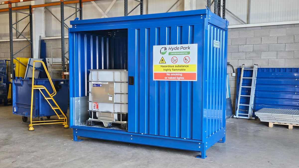 Steel Secure Drum Storage Unit for 8 Drums (Sliding Door)